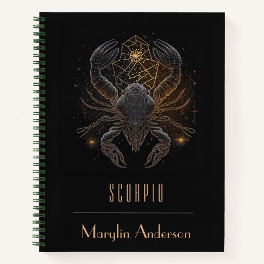 SCORPIO ZODIAC ASTROLOGY CONSTELLATION CUSTOM NOTIZBLOCK (Vorderseite)