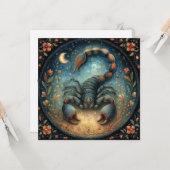 Scorpio Zodiac Astrology Sign Celestial Birthday Karte (Vorderseite/Rückseite Beispiel)