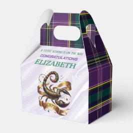 Scorpio Zodiac Baby Shower 4"w x 2.5"l x 5"h Geschenkschachtel