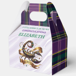 Scorpio Zodiac Baby Shower 5"w x 3"l x 6.5"h Geschenkschachtel