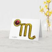 SCORPIO Zodiac Birthday Karte (Gelbe Blume)