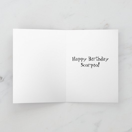 Scorpio Zodiac Birthday Karte (Innenseite)
