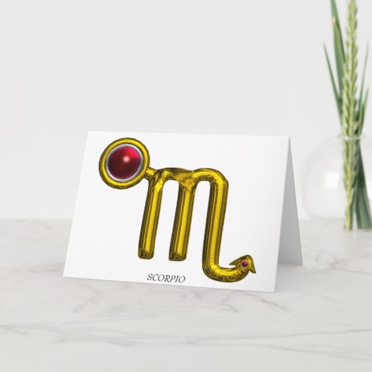 SCORPIO Zodiac Birthday Red Grenade Karte (Vorderseite)