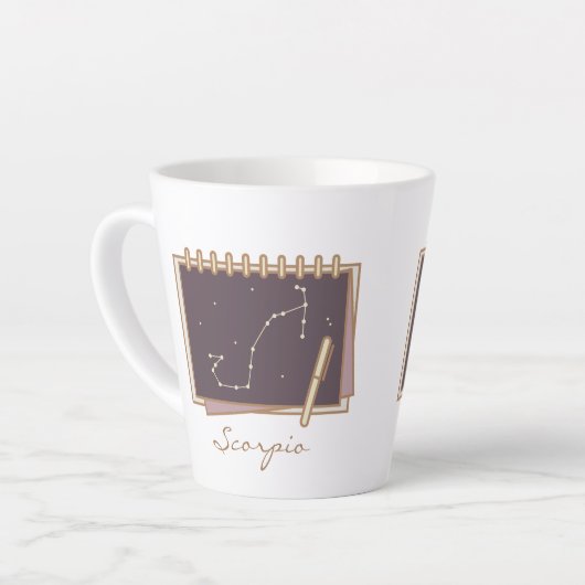 Scorpio Zodiac Boho Tasse (Linke Ecke)