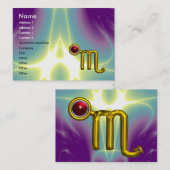 SCORPIO ZODIAC BURTHDAY Red Grenade Visitenkarte (Vorne/Hinten)