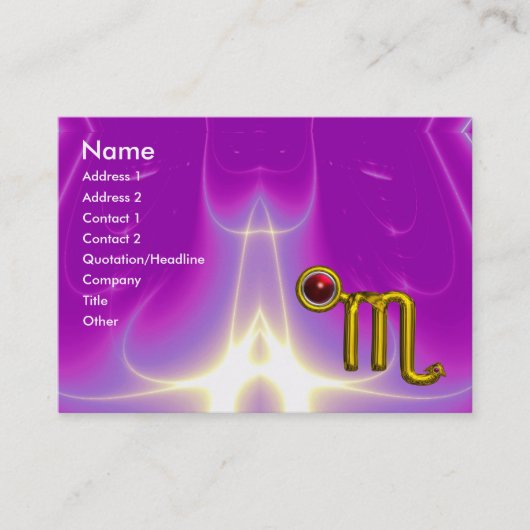 SCORPIO ZODIAC BURTHDAY Red Grenade Visitenkarte (Vorderseite)