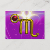 SCORPIO ZODIAC BURTHDAY Red Grenade Visitenkarte (Rückseite)