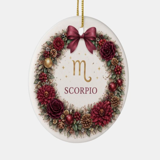Scorpio Zodiac Christmas Ornament – Deep Winter Fl (Rechts)