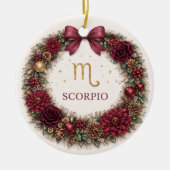 Scorpio Zodiac Christmas Ornament – Deep Winter Fl (Vorne)