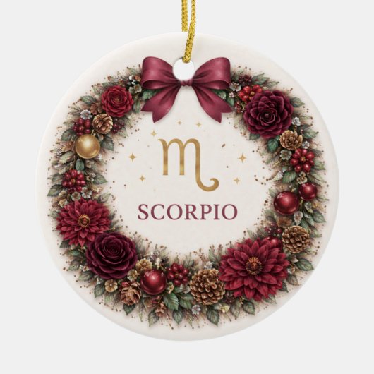 Scorpio Zodiac Christmas Ornament – Deep Winter Fl (Vorne)