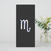 Scorpio Zodiac Chrom wie Schild schwarze Schlangen (Stehend Vorderseite)