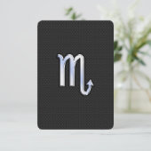 Scorpio Zodiac Chrom wie Schild schwarze Schlangen (Stehend Vorderseite)