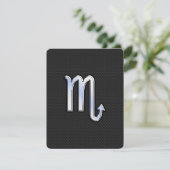 Scorpio Zodiac Chrom wie Schild schwarze Schlangen (Stehend Vorderseite)