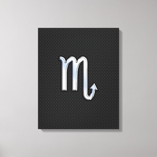 Scorpio Zodiac Chrom wie Schild schwarze Schlangen (Vorderseite)