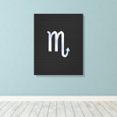 Scorpio Zodiac Chrom wie Schild schwarze Schlangen (Insitu (Holzboden))