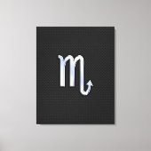 Scorpio Zodiac Chrom wie Schild schwarze Schlangen (Vorderseite)