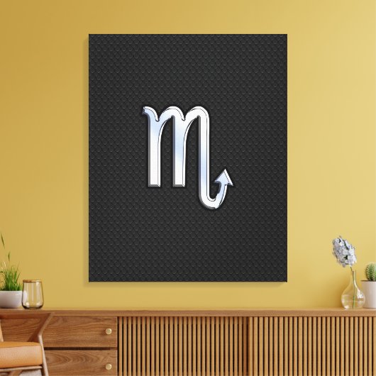Scorpio Zodiac Chrom wie Schild schwarze Schlangen (Insitu (Wohnzimmer))