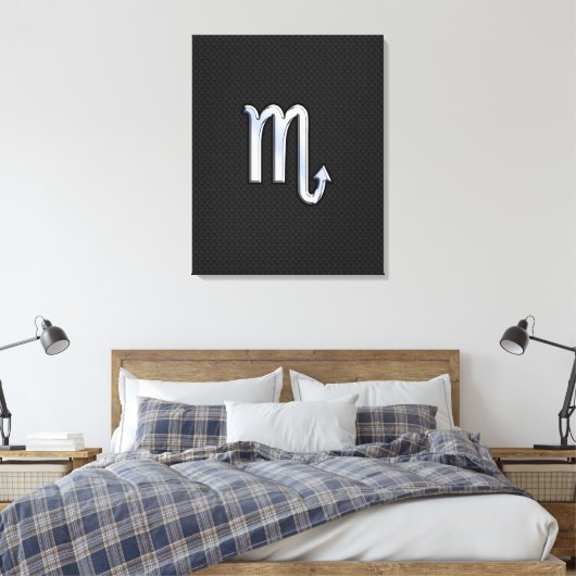 Scorpio Zodiac Chrom wie Schild schwarze Schlangen (Insitu (Schlafzimmer))