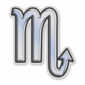 Scorpio Zodiac Chrom wie Schild schwarze Schlangen Aufkleber (Vorderseite)