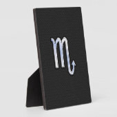 Scorpio Zodiac Chrom wie Schild schwarze Schlangen Fotoplatte (Seite)