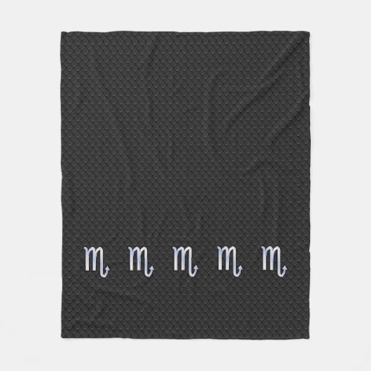 Scorpio Zodiac Chrome Wie auf Schlange Skin Style Fleecedecke (Vorderseite)