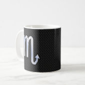 Scorpio Zodiac Chrome Wie Symbol Black Snake Deko Kaffeetasse (Vorderseite Links)