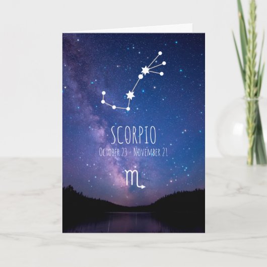 Scorpio Zodiac Constellation | Astrologie Karte (Vorderseite)