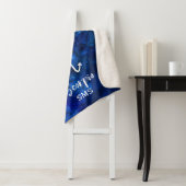 Scorpio Zodiac Constellation Blue Galaxy Monogramm Sherpadecke (Beispiel)