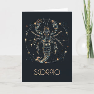 Scorpio Zodiac Constellation Faltkarte Dankeskarte