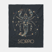 Scorpio Zodiac Constellation Fleece Blanket (Vorderseite)