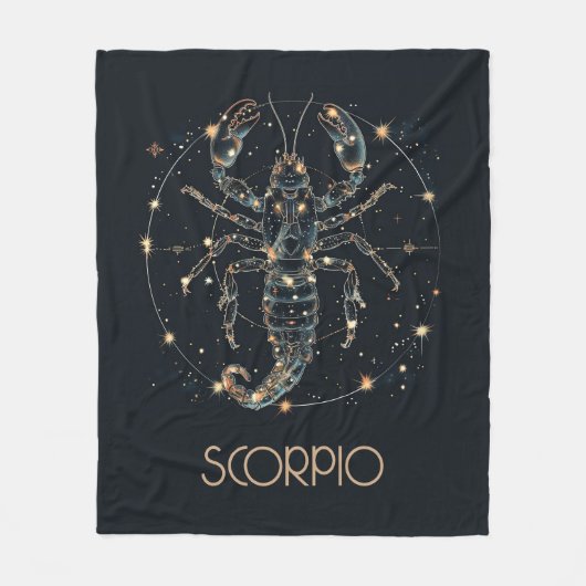 Scorpio Zodiac Constellation Fleece Blanket (Vorderseite)