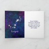 Scorpio Zodiac Constellation Happy Birthday Karte (Innenseite)