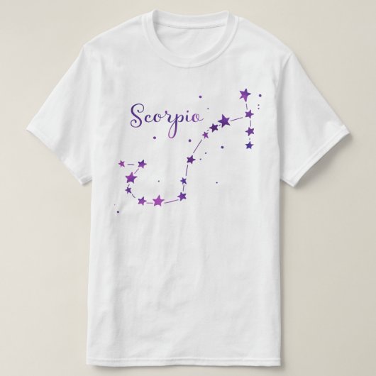 Scorpio Zodiac Constellation T - Shirt (Design vorne)