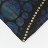 Scorpio Zodiac Dot Art Style Abalone Gold Fleecedecke (Ecke)