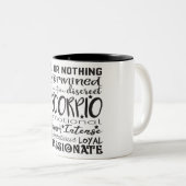 Scorpio Zodiac Eigenschaften/Astrologie Zweifarbige Tasse (VorderseiteRechts)