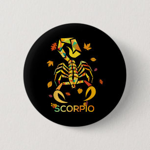 Scorpio Zodiac Fall Scorpion Geburtstag Button