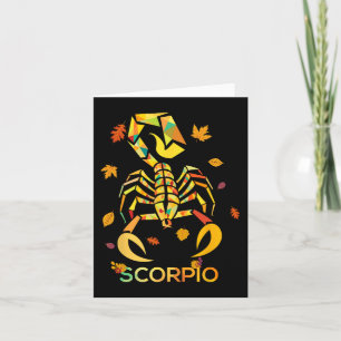Scorpio Zodiac Fall Scorpion Geburtstag Karte