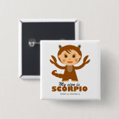 Scorpio Zodiac für Kinder Button (Vorne & Hinten)