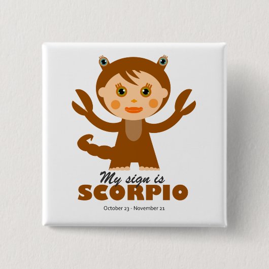 Scorpio Zodiac für Kinder Button (Vorderseite)