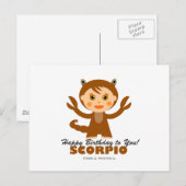 Scorpio Zodiac für Kinder Postkarte (Vorne/Hinten)