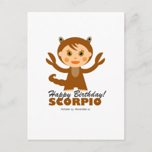 Scorpio Zodiac für Kinder Postkarte