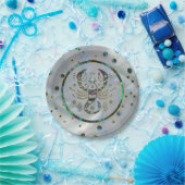 Scorpio Zodiac Gold Abalone Pappteller (Party)
