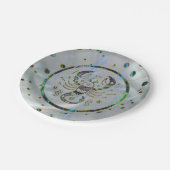 Scorpio Zodiac Gold Abalone Pappteller (Schrägansicht)