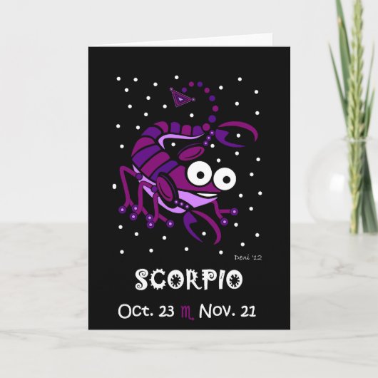 SCORPIO - ZODIAC GREETCARD KARTE (Vorderseite)