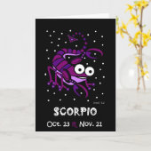SCORPIO - ZODIAC GREETCARD KARTE (Gelbe Blume)