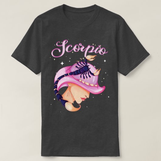 Scorpio Zodiac Horoskop Geburt Tarot Astro T-Shirt (Design vorne)