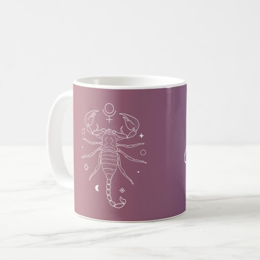 Scorpio zodiac Horoskop Sternzeichen Kaffeetasse (Vorderseite Links)