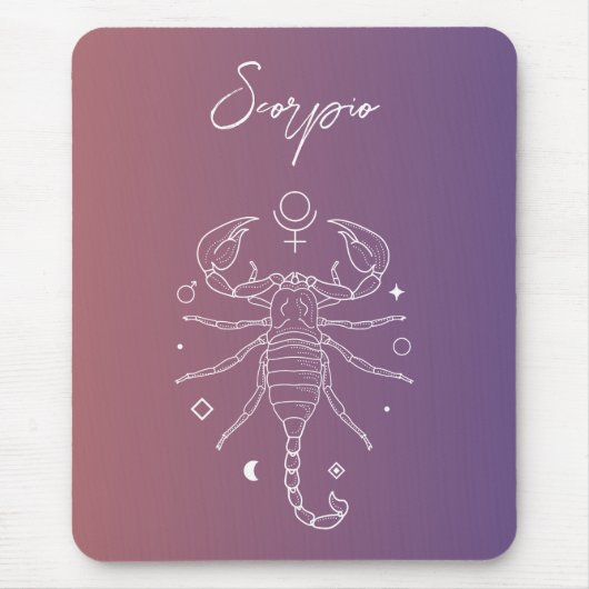 Scorpio zodiac Horoskop Sternzeichen Mousepad (Vorne)