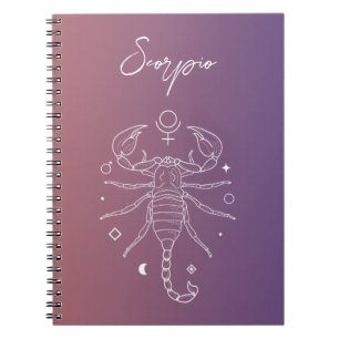 Scorpio zodiac Horoskop Sternzeichen Notizblock