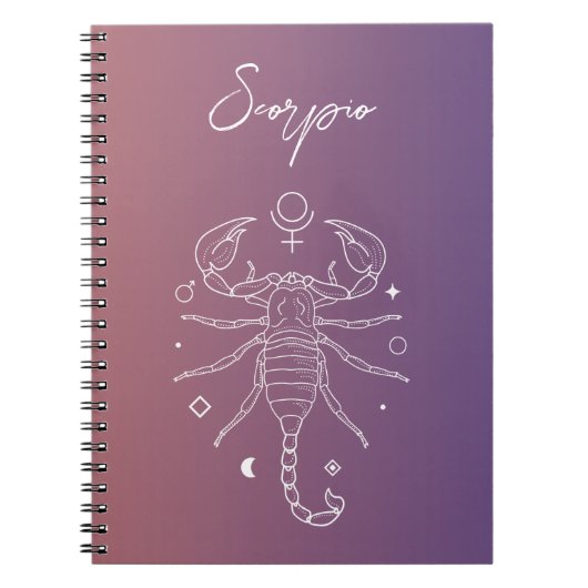 Scorpio zodiac Horoskop Sternzeichen Notizblock (Vorderseite)